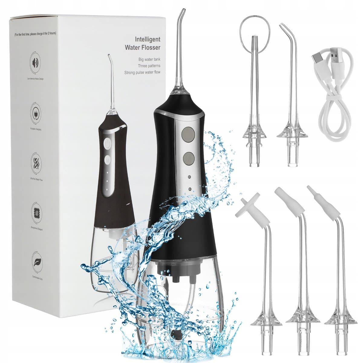 Elektrische Waterflosser - Draadloze en Oplaadbare Monddouche - Met Groot 300ml Reservoir - Krachtige Tandenreiniger voor een Grondige Reiniging