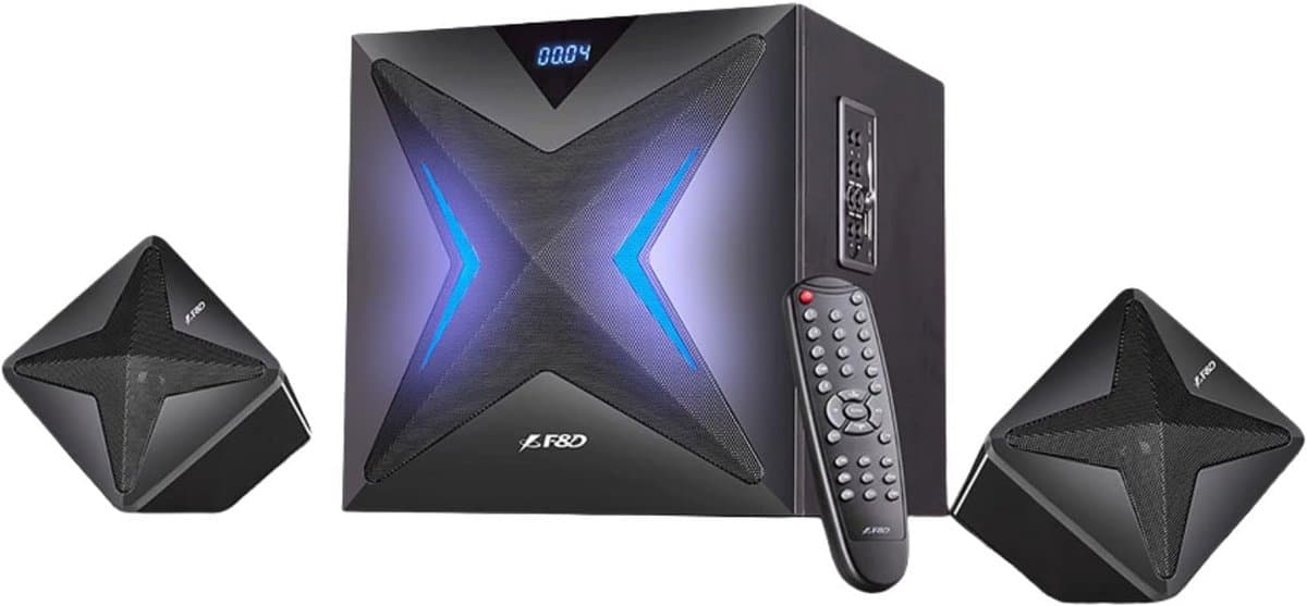 Krachtige 2.1 Luidsprekerset met Subwoofer - 56W - Zwart