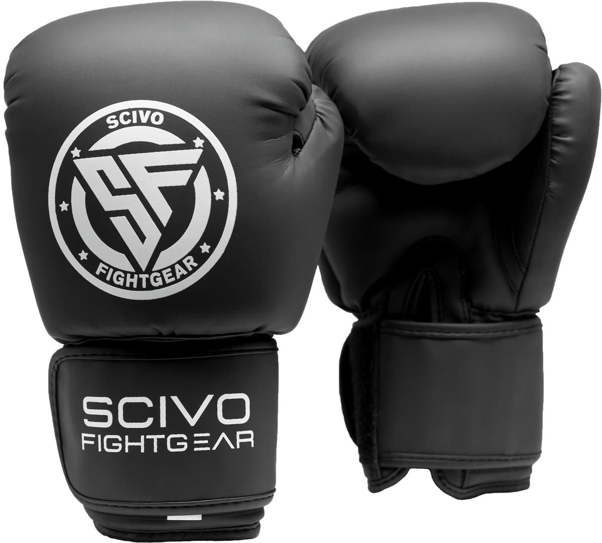 Stealth Kickboxing Gloves PU Black/White (14OZ)
