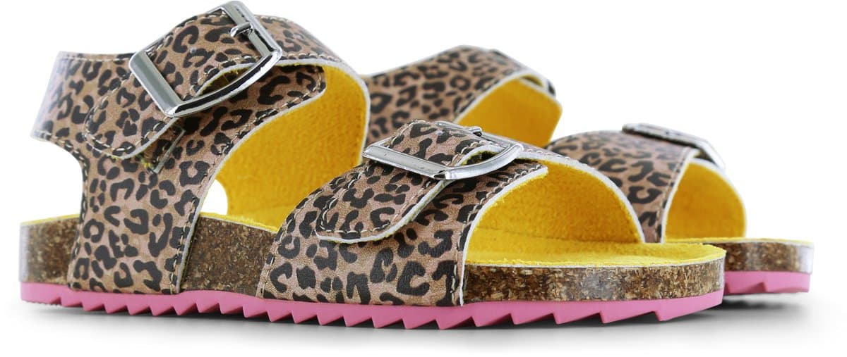 Go Banana's Sandaal - Leopard - Sandalen Kind - Meisjes - Brown Leopard - Microfiber leer - Maat 28