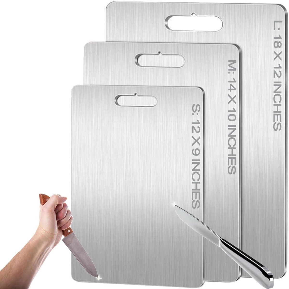 Hygiënische en duurzame titanium snijplanken 35,6 x 25,4 cm - Vaatwasmachinebestendig voor keuken