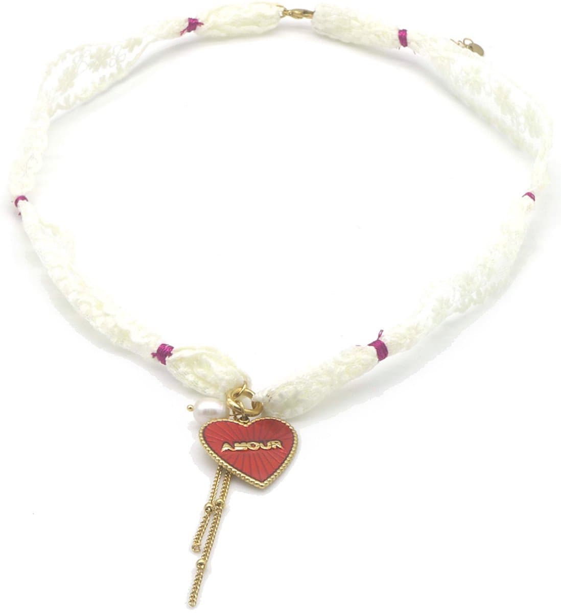 RVS Ketting - Amour - Stofdetail - 50-55cm