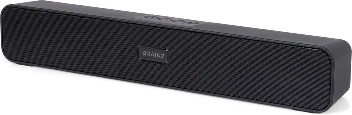 Brainz Soundbar - Bluetooth / AUX / USB - Voor TV - 4 uur batterij - Zwart - 1200 mAh