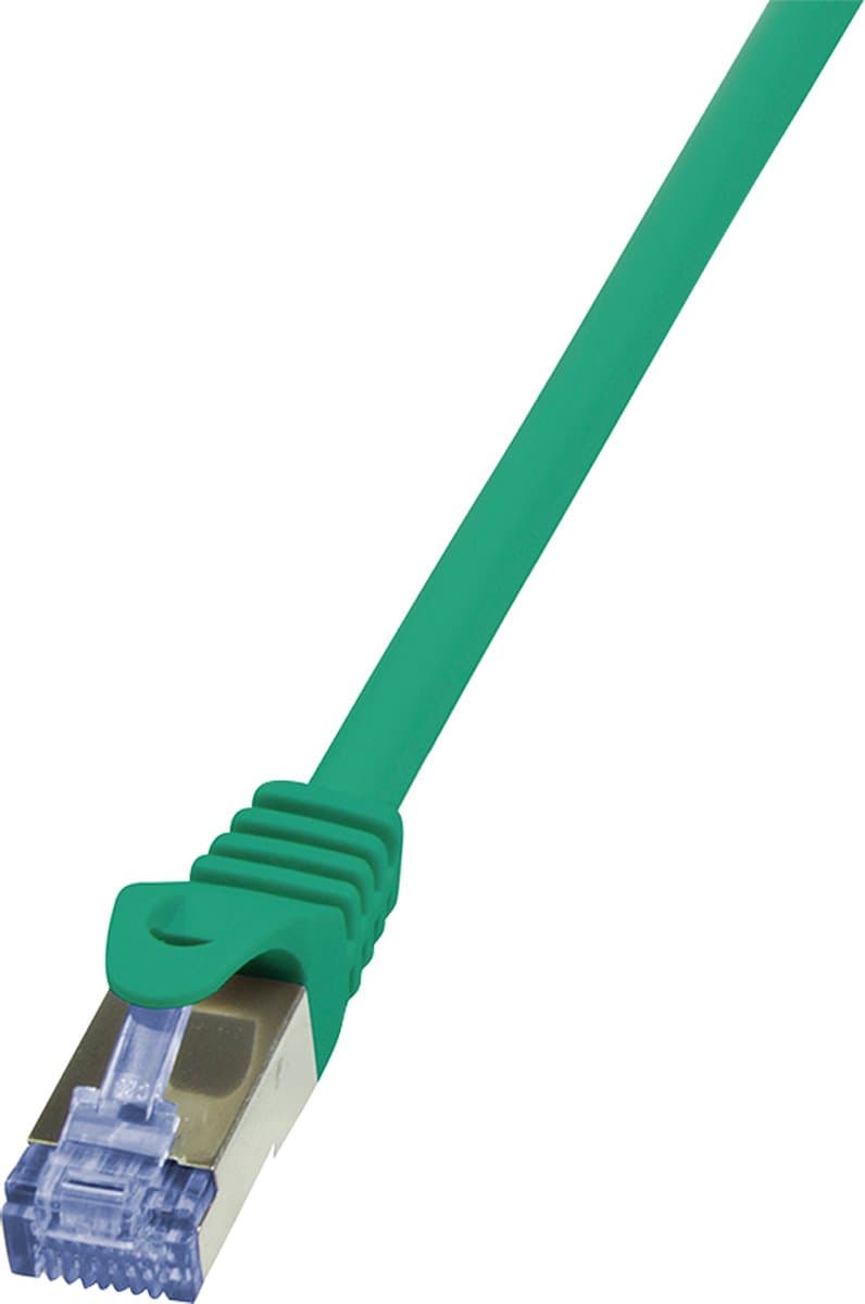 LogiLink CQ3075S RJ45 Netwerkkabel, patchkabel CAT 6A S/FTP 5.00 m Groen Vlambestendig, Snagless 1 stuk(s)