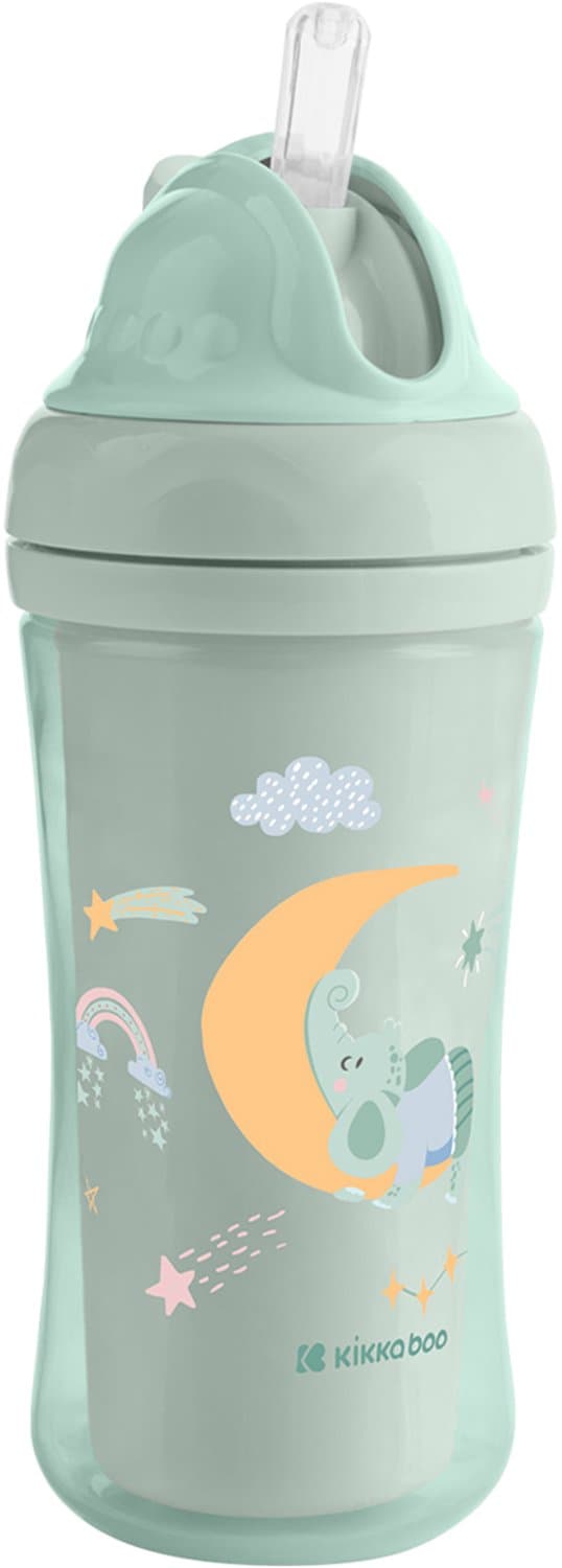 Kikkaboo Maan Beker Met Siliconen Rietje - 220ml - Mint