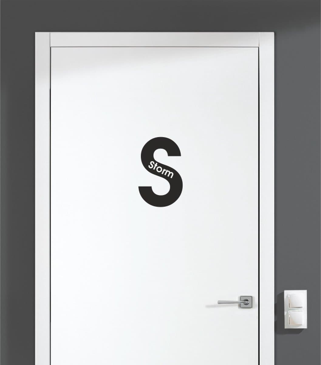 Deursticker - Storm - Zwart 9,5x15