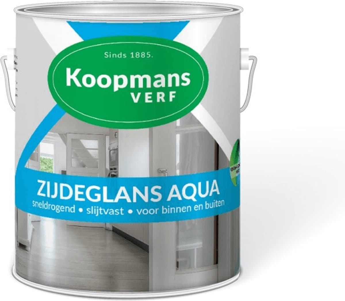 koopmans zijdeglans aqua 489 antraciet 0.25 ltr