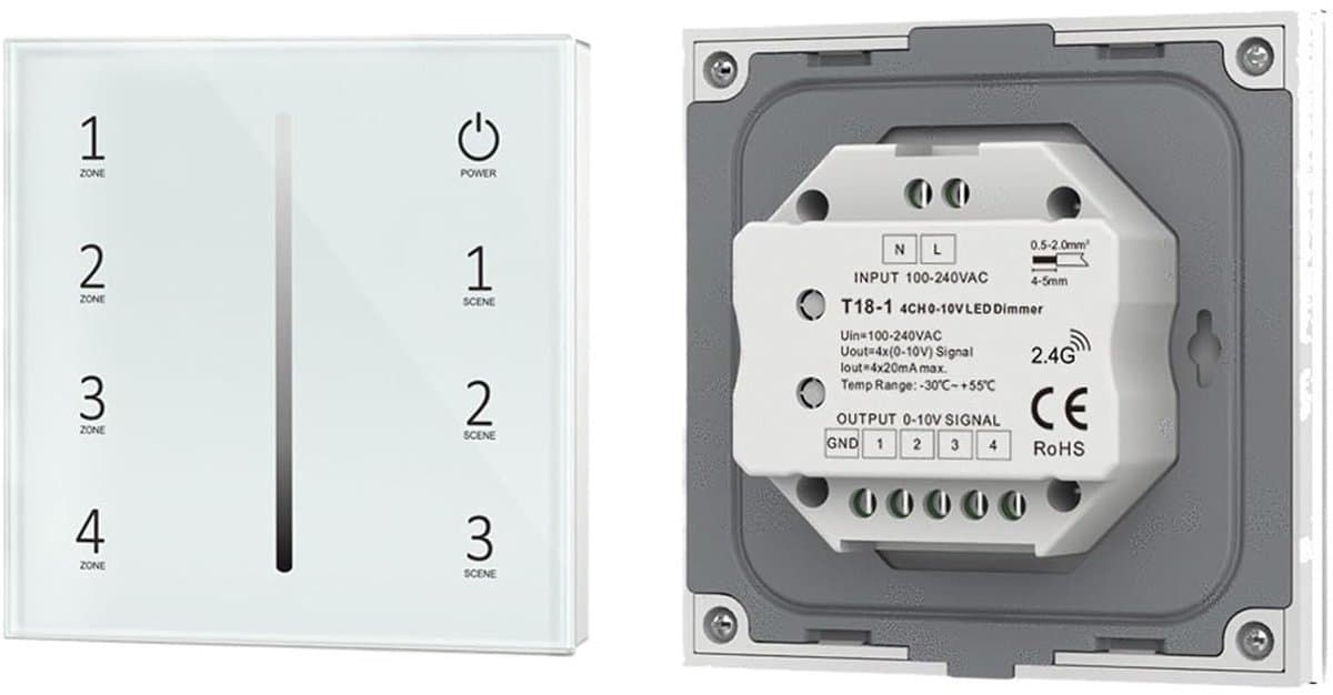 LED Dimmer Controller - 1-10V Dimmer PWM Dimmer - Verlichting Instellen - Constante Spanning Output - 12-48V DC - Niet gespecificeerd