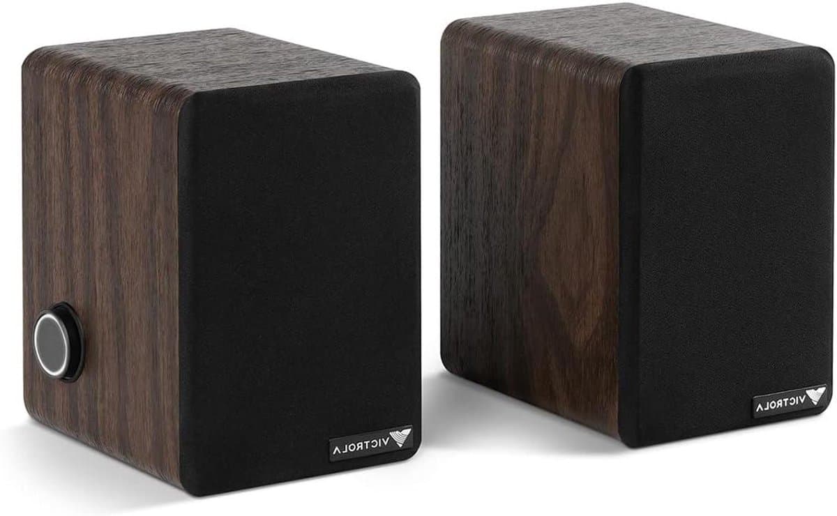 Boekenplank Speakers - Monitor Speakers - Muziek Luisteren - Magnetische Grills - 4 Inch - Espresso
