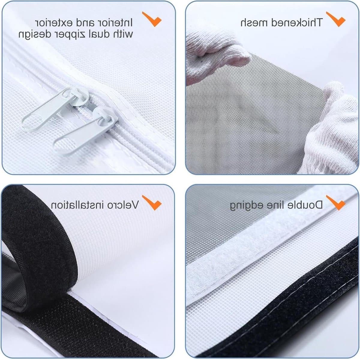 Katten Hordeur - Huisdier Gaasdeur - Huisdieren Binnenhouden - Krasbestendig Nano-Mesh - 90x200cm - Wit
