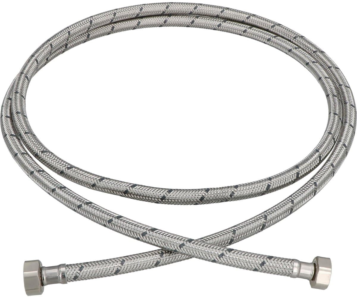 KOTARBAU® Flexibele Aansluitslang 1/2" x 1/2" - Flexibele Kraanslang 200 cm - Sanitaire Aansluitslang - Flexibele Verbindingsslang - Aansluitslang Armatuur - met Roestvrijstalen Vlechtwerk