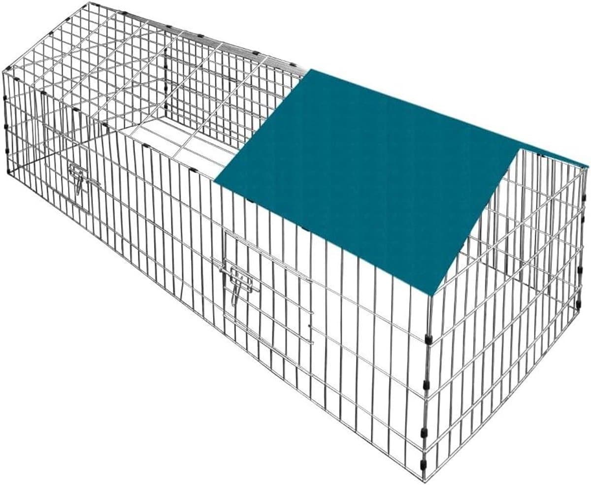 Konijnen Ren - Hok Cavia - Buiten Spelen - Met Zonnescherm - 180 cm - Groen