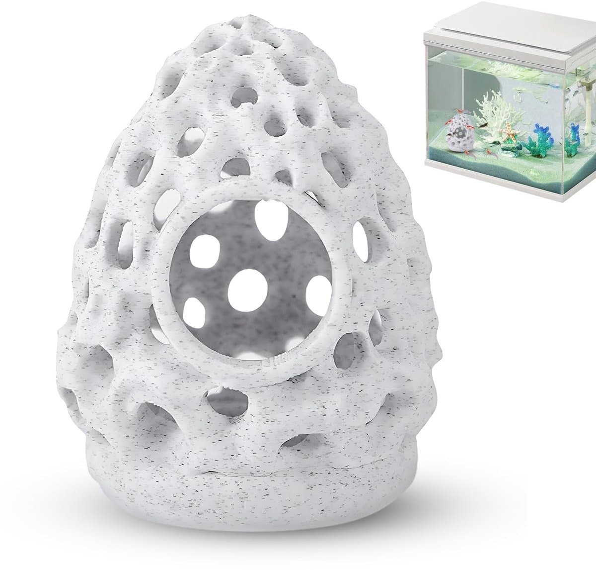 Dailygoods- Garnalenhuis Multifunctioneel - Aquariumtunnel met Zuignap - Schuilplaats voor Garnalen - Ornament voor Guppy's - Stressverminderend - Lichtgewicht Ontwerp - Aquariumdecoratie
