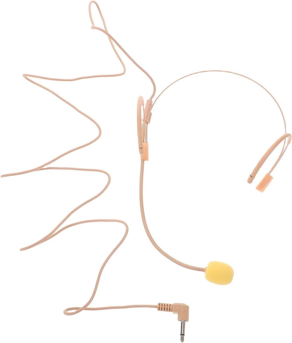 Headset Microfoon - Draagbare Microfoon - Publiek Spreken - Duidelijke Geluidsweergave - 21 Gram - Beige