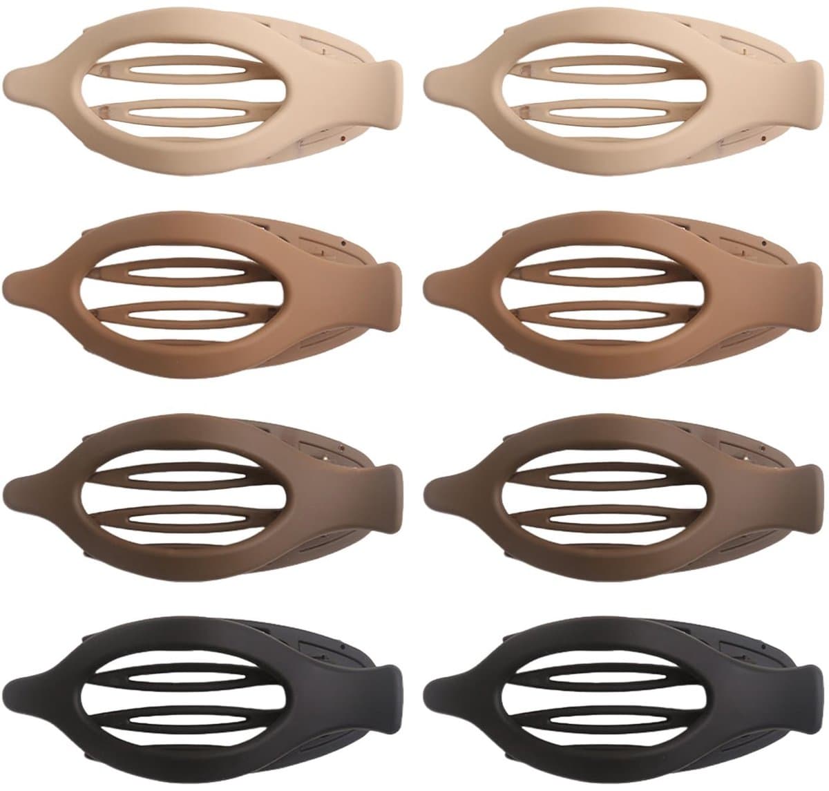 Dailygoods- Haarspelden 8 Stuks - Antislip Haarspelden - Platte/Boogvaste Haarspelden - Modieuze Dameshaarspelden - Lichtgewicht Kunststof - Eenvoudig Design - Haarklemmen