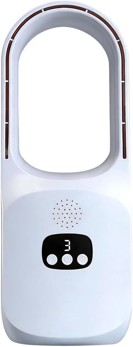 Bladloze Ventilator - Luchtcirculator - Persoonlijke Koeling - Stille Werking - 38 cm Hoog - Wit