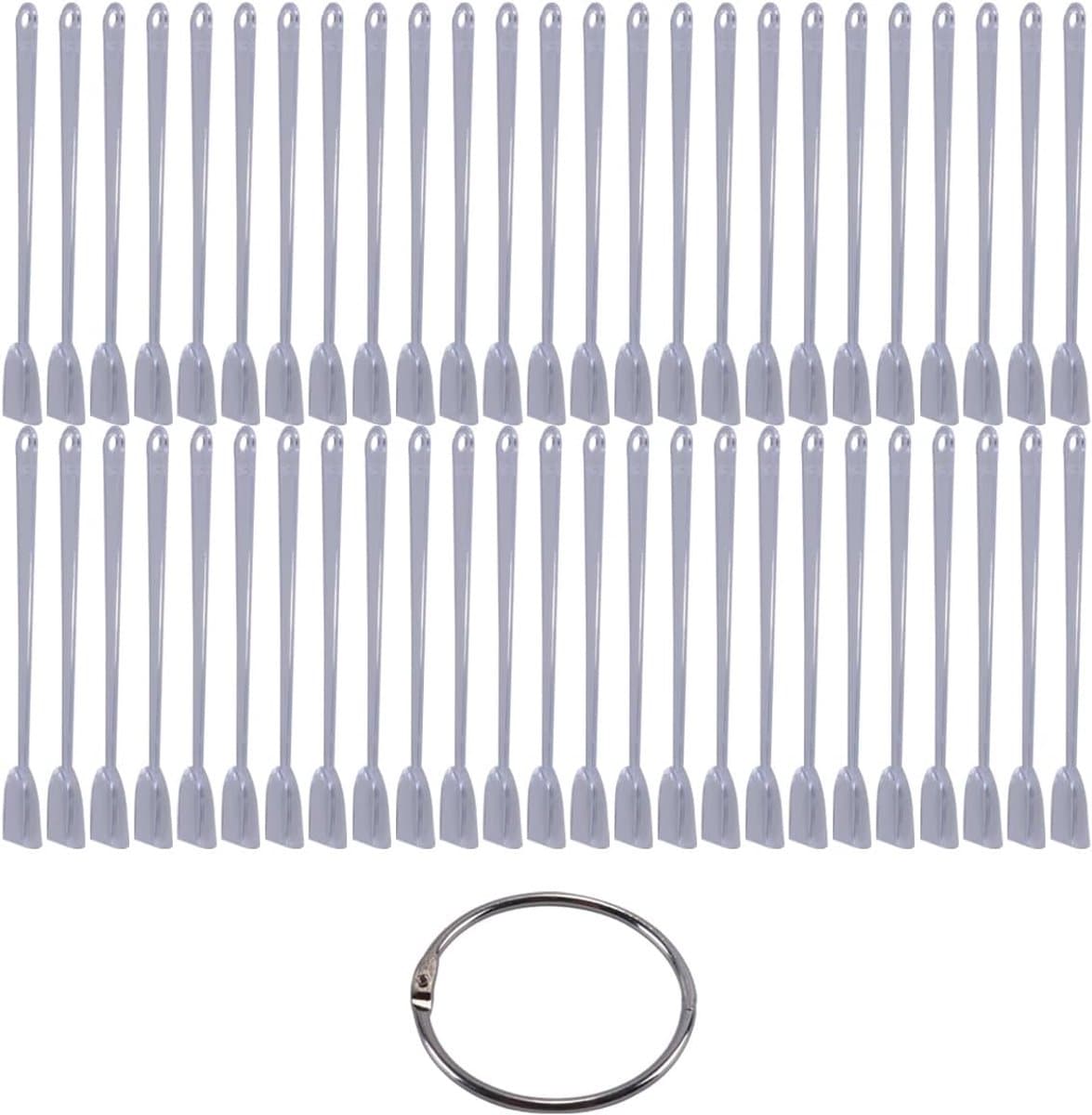 Pakket van 50 Nail Practice Display Compartimenten Transparante Sticks voor Nail Art Design Salon Presentatie