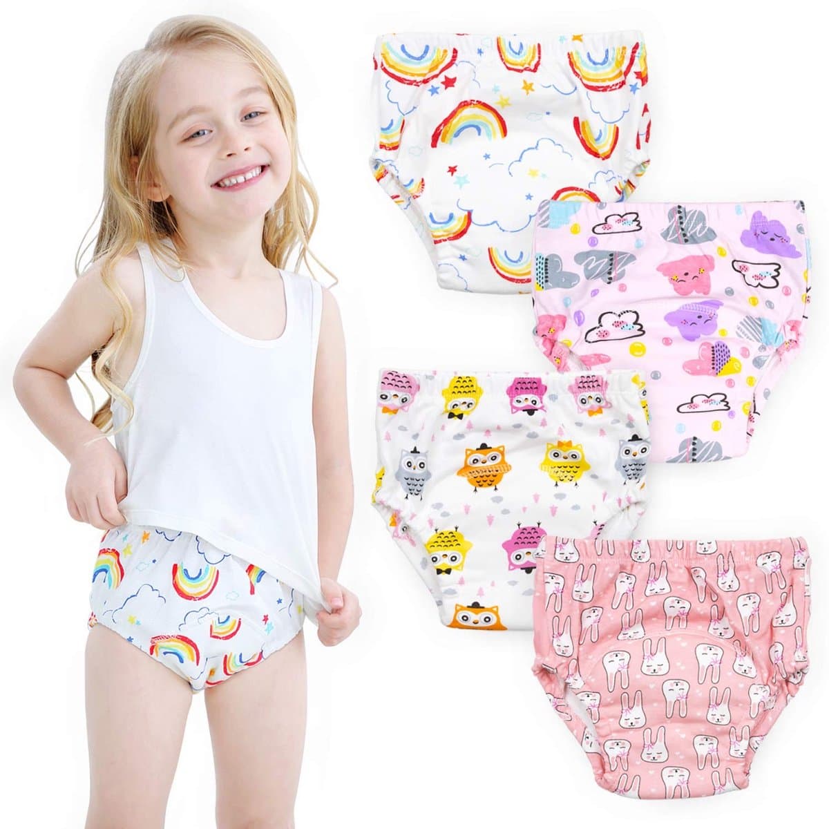 Omgoods - Potty Training Broekjes voor Meisjes - 4 Stuks - 2T-4T - Regenboog