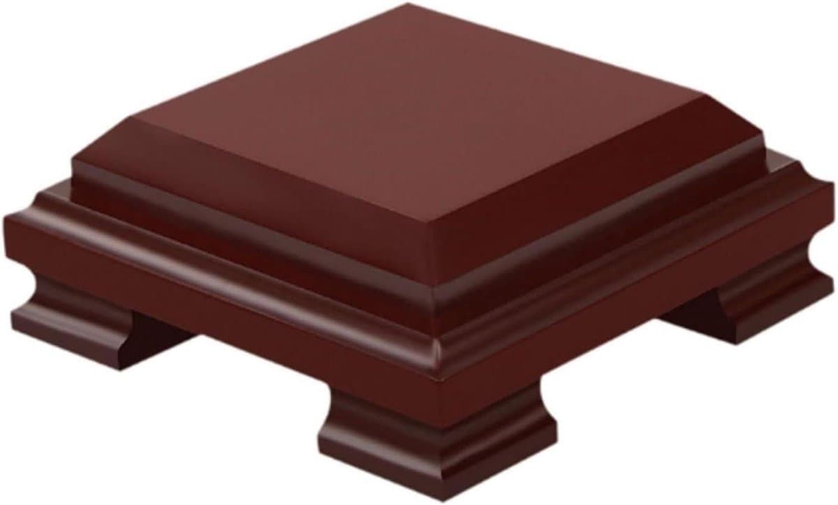 Houten Voetstuk - Decoratie Basis - Objecten Presenteren - Strak Hout Design - 10 x 10 x 55 cm - Houtkleur