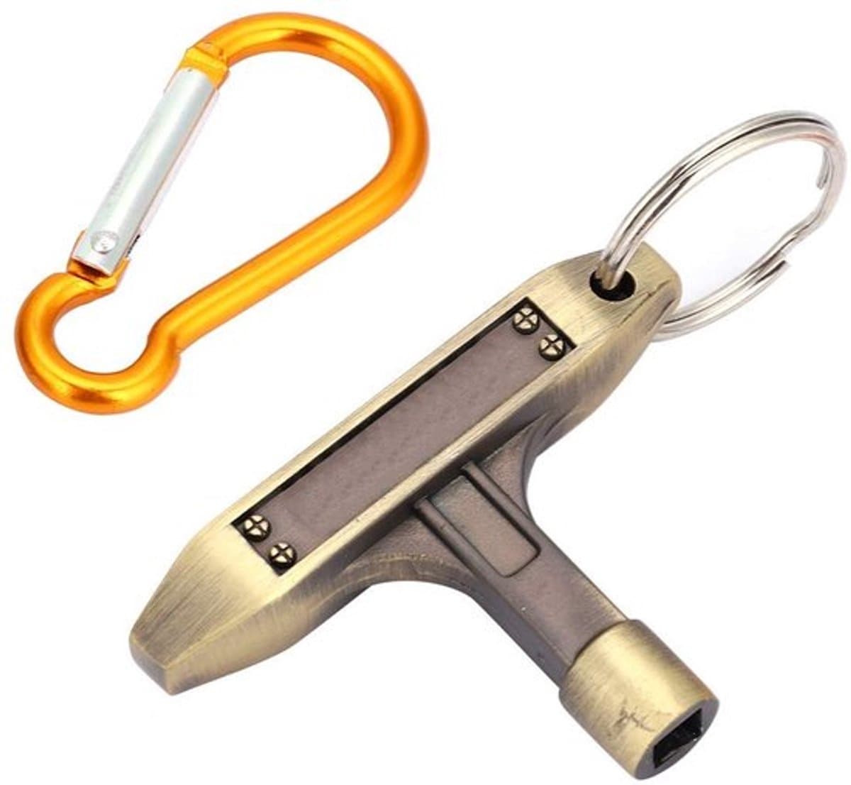 Drum Stemsleutel Draagbaar - Bronzen Dop - Drum Accessoires - Sleutelring - Gesp - Lichtgewicht - Drumtool