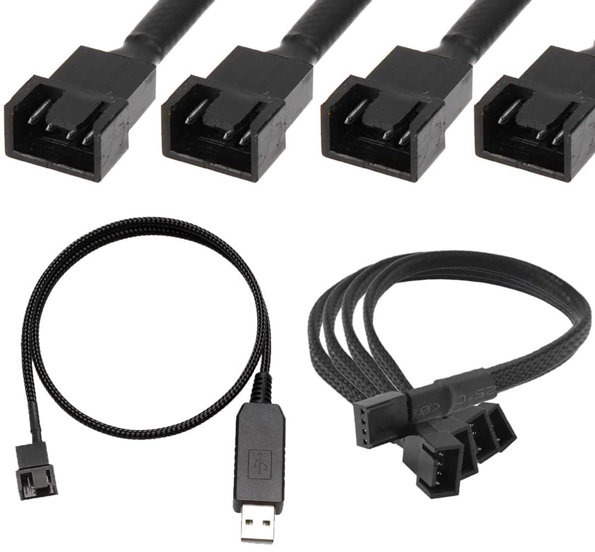 Dailygoods - USB naar 4-Pin Male PC Fan Connector Kabel (12 inch)