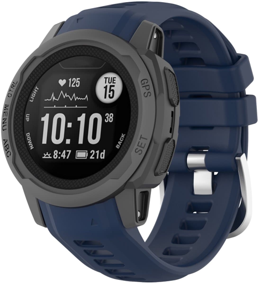 Voor Garmin Instinct 2S Silicone Watch Band (marineblauw)