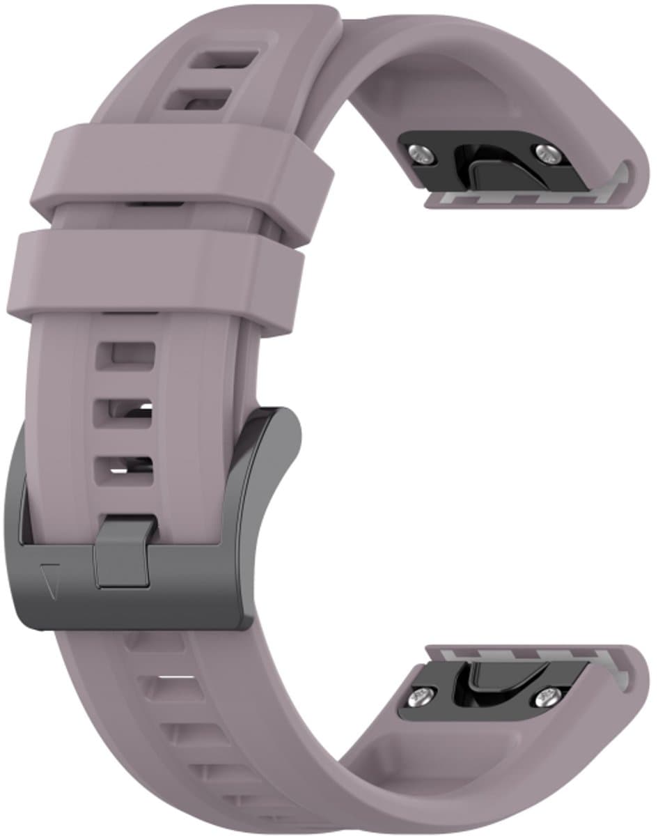 For Garmin Fenix 6X Pro 26mm Silicone Sport Pure Color Watch Band(Roland Purple)