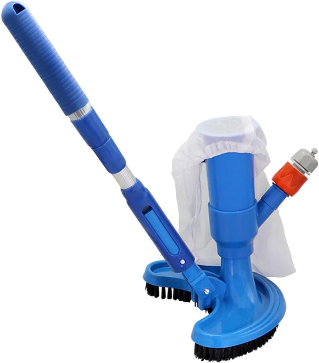 Handstofzuiger Zwembad - Zwembadreiniger Vijver - Zwembad Onderhoud - Werkt op Waterdruk - 26 x 26 x 15 cm - Blauw