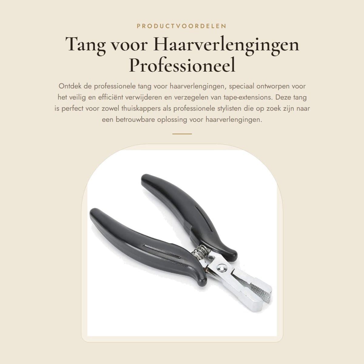 Dailygoods- Tang Professioneel Gereedschap - Haarverlengingen - Tape-extensions - Verwijderen - Verzegelen - Veerdesign - Mesh Tanddesign - Haartang
