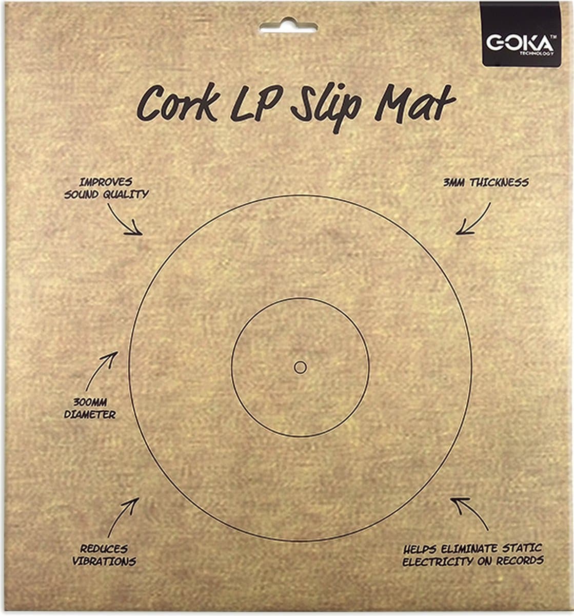 GOKA - Slipmat platenspeler – Kurk slipmat – draaitafel mat – Anti-statische slipmat