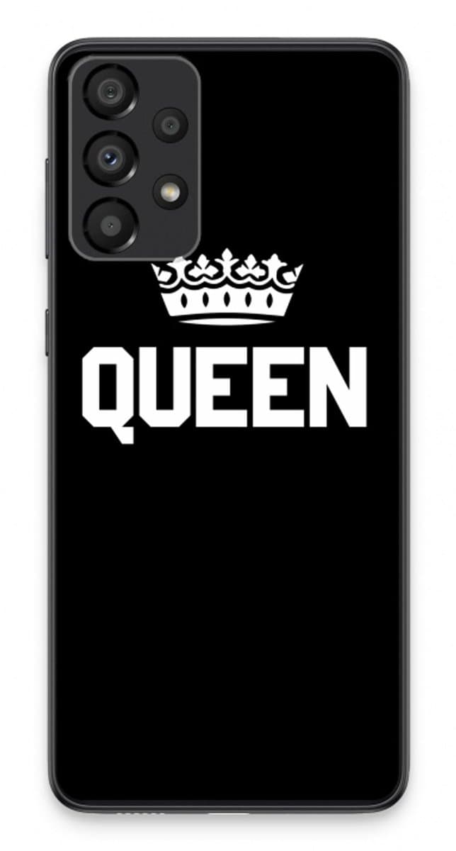 Case Company® - Hoesje geschikt voor Samsung Galaxy A33 5G hoesje - Queen zwart - Soft Cover Telefoonhoesje - Bescherming aan alle Kanten en Schermrand