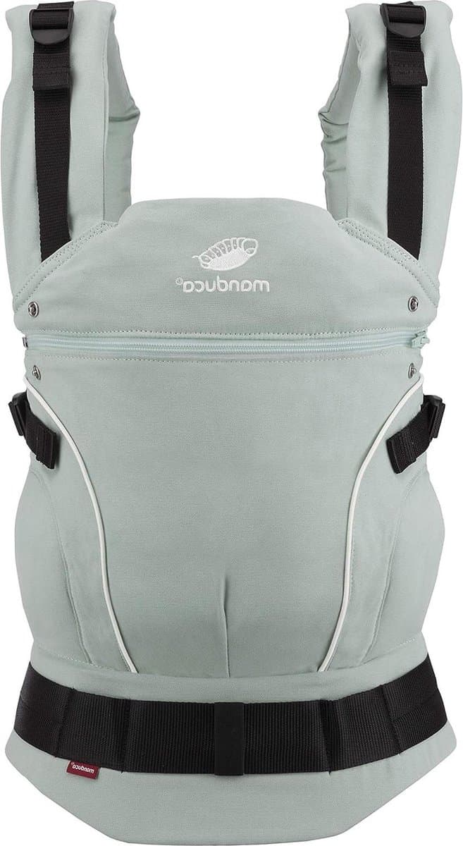 Ergonomische Babytrage aus Bio-Baumwolle für Neugeborene ab 35 kg und Kleinkinder bis 20 kg - Anatomischer Hüftgurt - Einheitsgröße Green Draagzak