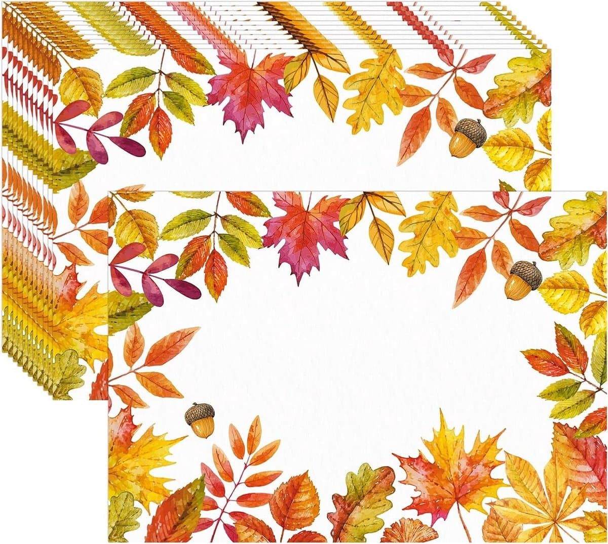 Herfstbladeren Esdoornbladeren Papieren Placemats 50 Stuks - Decoratie voor Keuken Restaurant - Boerderij Vakantie Feest