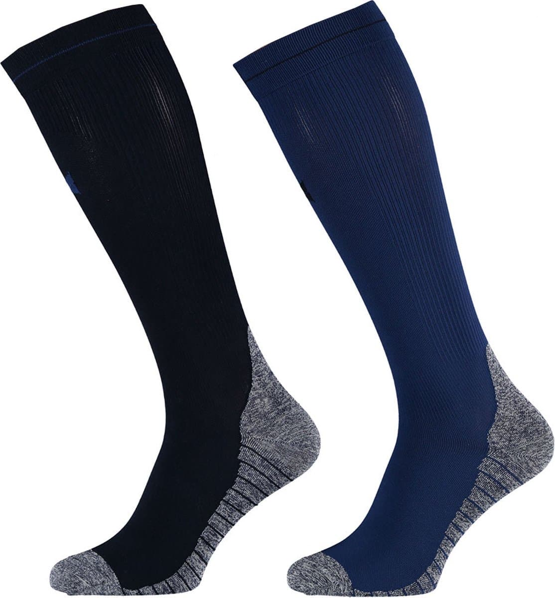 Xtreme - 4-Pack - Compressie Kniekousen - Ademend - rib details - Heren / Dames - blauw - 39-42 - 122100000