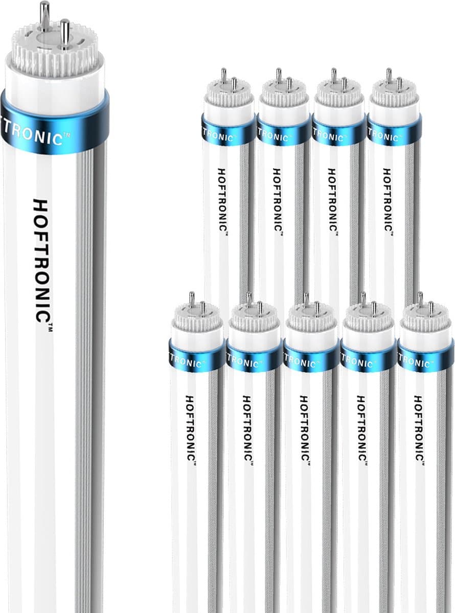 10x LED TL Buis 120cm - T8 G13 Fitting - 18 Watt 2520 lumen (140lm/W) - 4000K neutraal wit - Flikkervrij - Vervangt 65 Watt (65W/840) - Incl. Starter