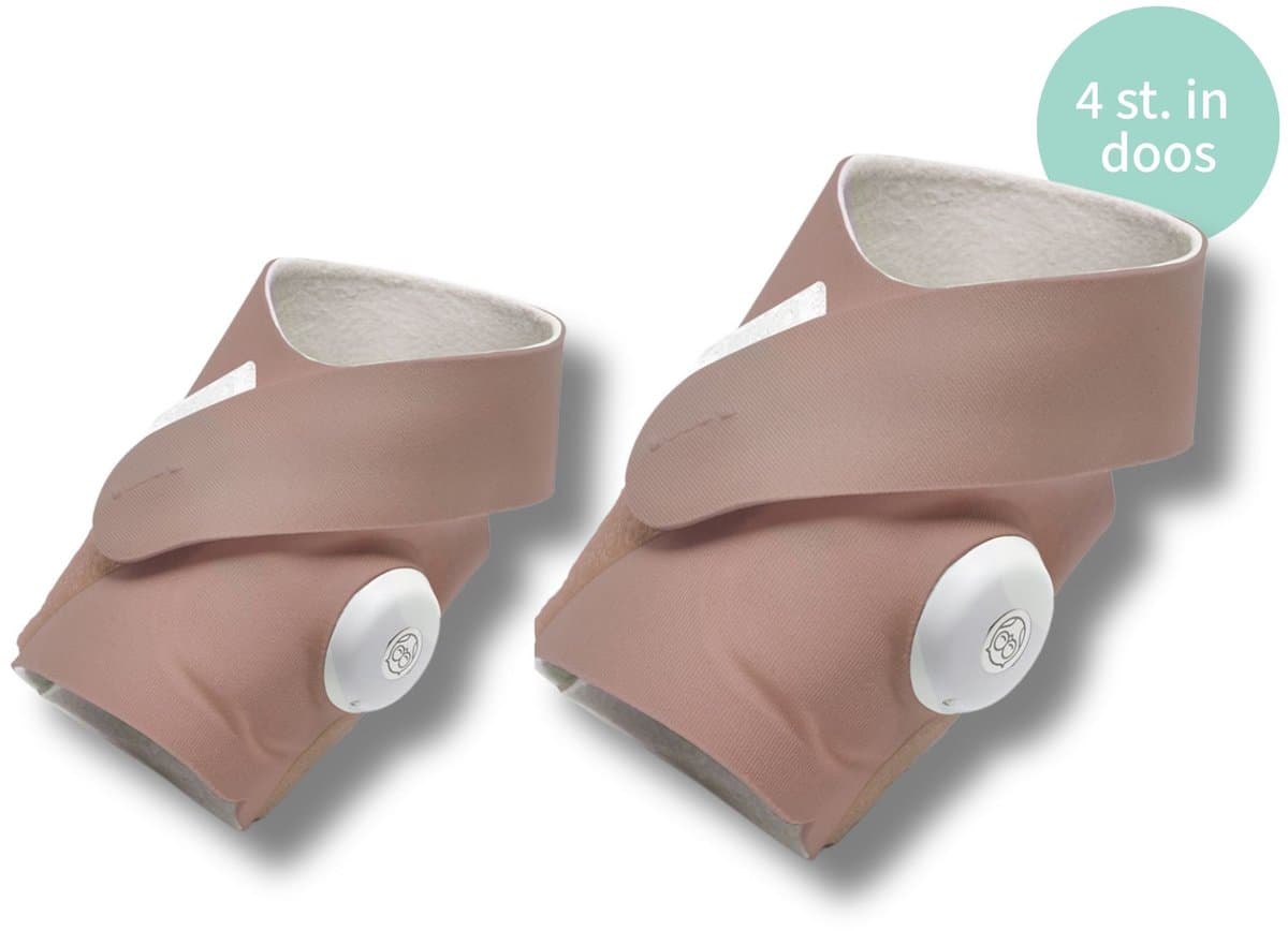 Owlet Stoffen Accessoire Sokje voor Owlet Dream Sock - 4 Pack voor baby's van 0 tem 18m - Hypoallergeen en ultrazacht - Dusty Rose