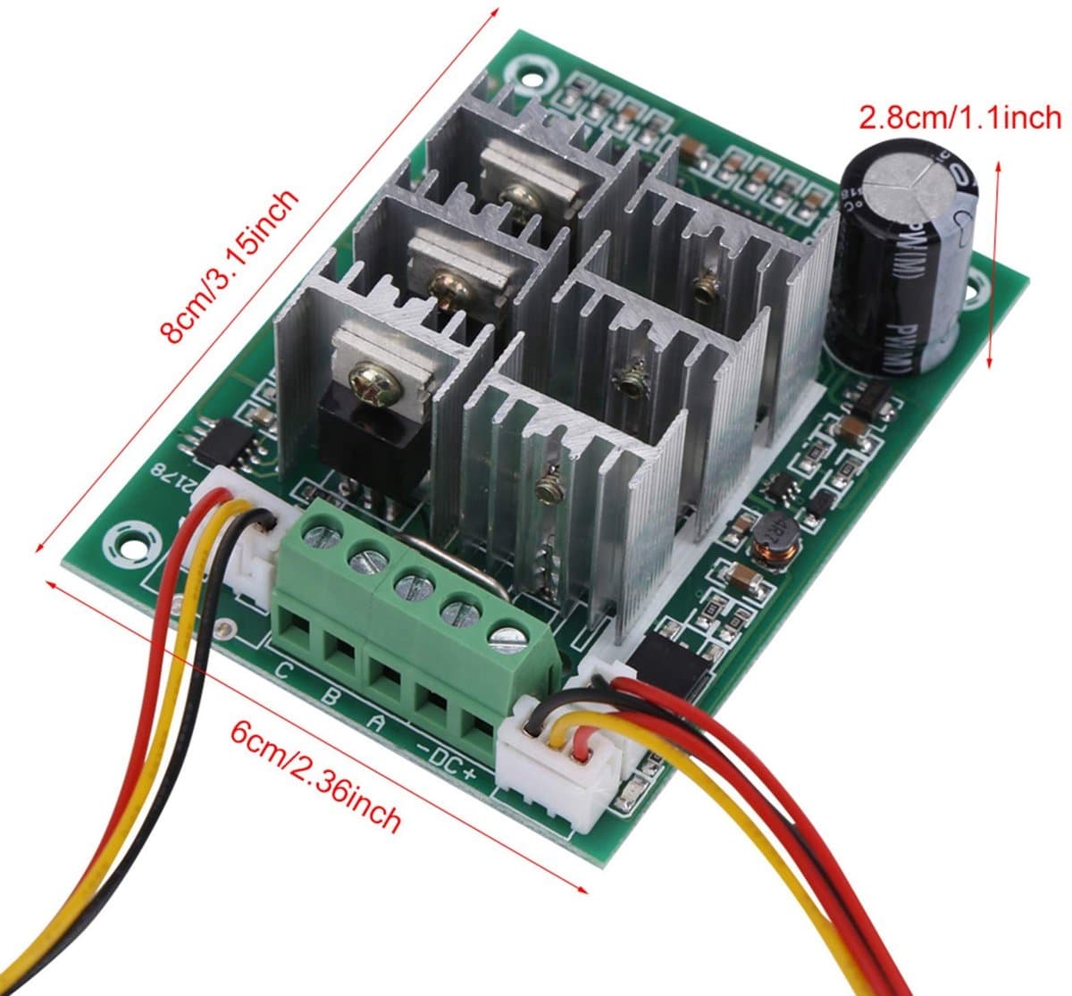 Dailygoods- Motorcontroller 15A - Brushless Motor Regulator - 3-Fase - Verstelbaar - Hoge Efficiëntie - Geschikt voor 5-36V DC - Motorregulator