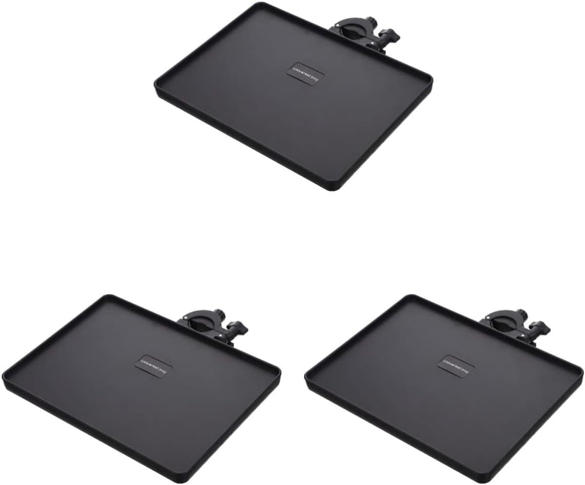 Microfoon Stand Lade - Muziek Stand Plank - Live Uitzendingen - Verstelbare Bevestiging - 3 Stuks - Zwart