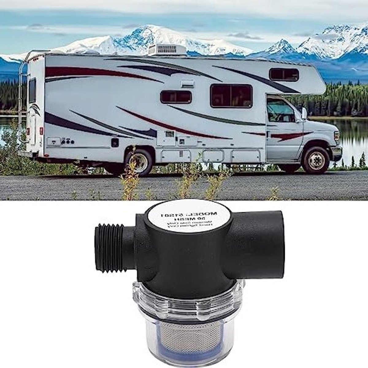 Inline Water Filter met 50 Mesh Zeef voor Waterpomp - Plastic Waterfilter voor Pijpleiding en Strainer