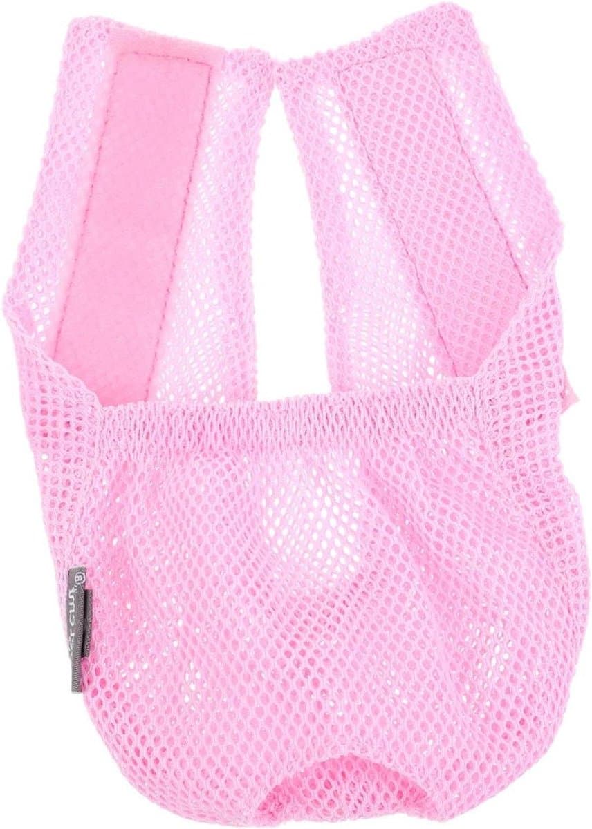 Katten Muilkorf - Katten Gezichtsbescherming - Veilige Verzorging - Ademend Mesh Materiaal - Maat S en L - Roze