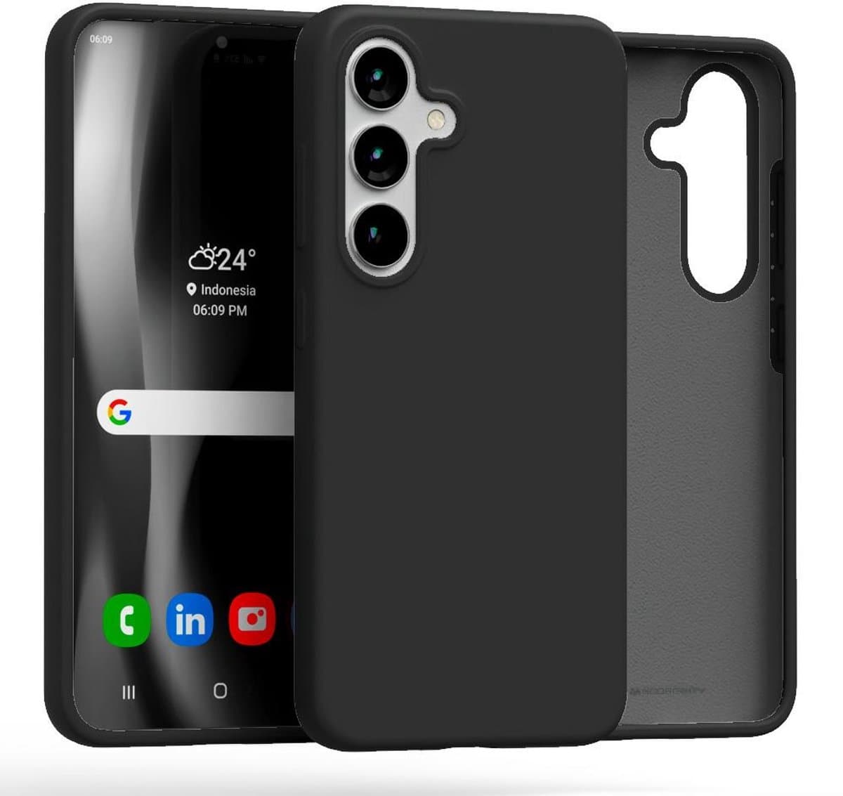 Mercury Siliconen Hoesje Voor Samsung S25+ S936 Anti-Kras Bescherming