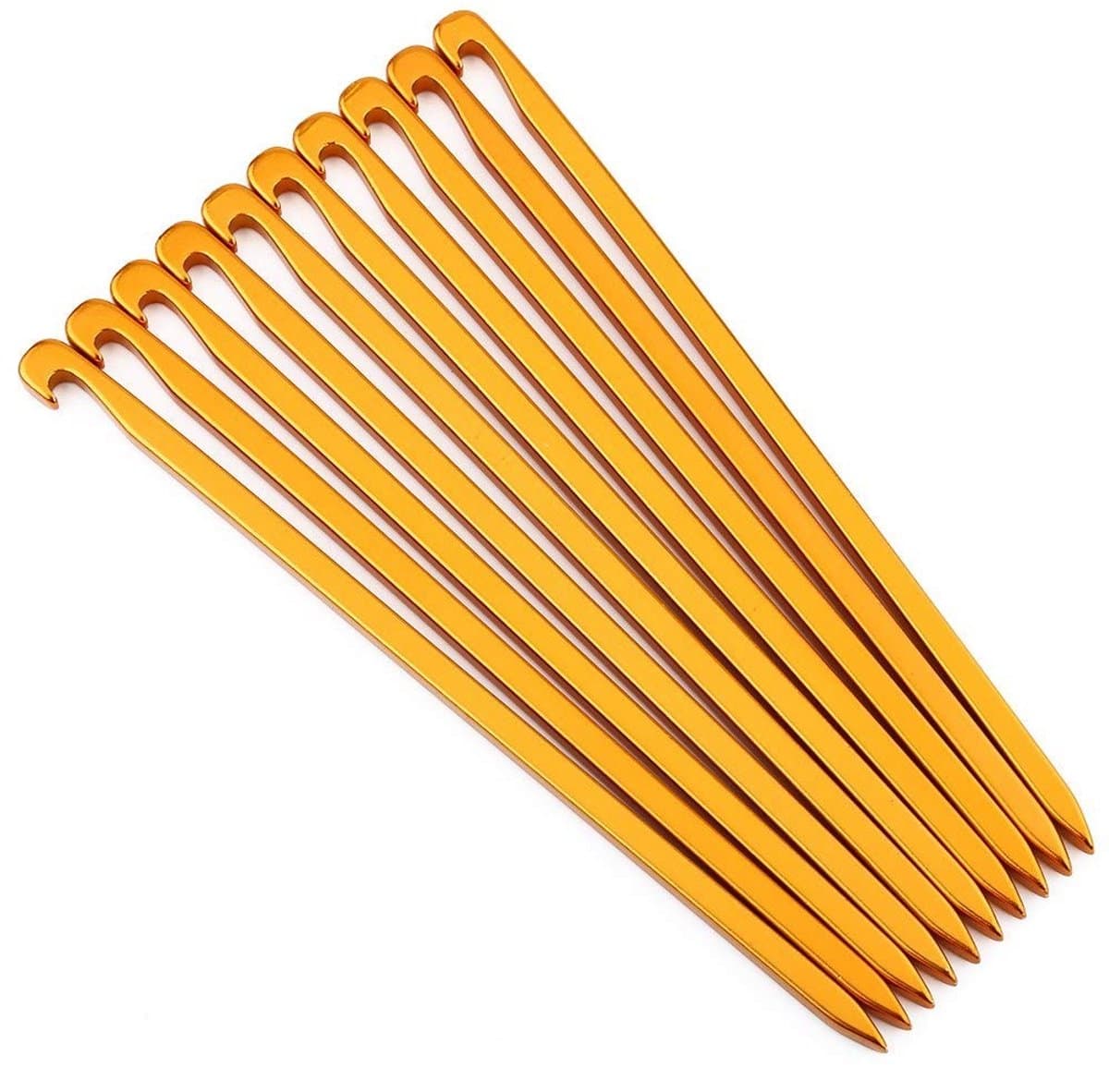 Dailygoody - Tentharingen - Aluminium Camping Pinnen - Stevige Luifel Stakes - 10 Stuks - Geschikt voor Tent en Luifel - 16 cm