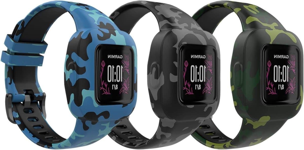 3-Pack Verstelbare Siliconen Armbanden voor Garmin Vivofit JR 3 met Unieke Patroonontwerpen