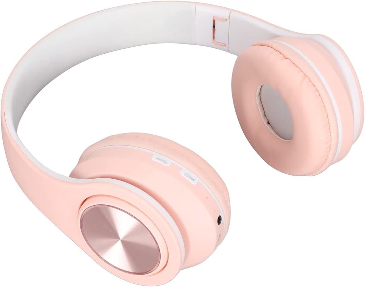 Opvouwbare draadloze hoofdtelefoon met kleurrijk licht, 40 mm luidsprekers, comfortabel en stijlvol voor telefoon, laptop en tablet, ideaal voor muziek en gaming