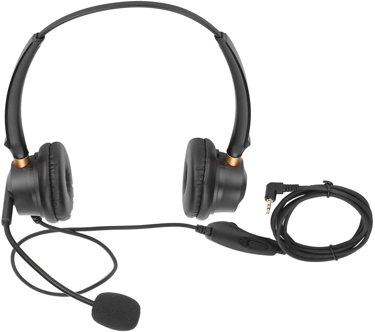 aladdien - 2,5 Mm Jack Headset - Ruisonderdrukkingsmicrofoon - Ideaal voor kantoor - Verbeterde productiviteit - Geschikt voor vaste en draadloze te..