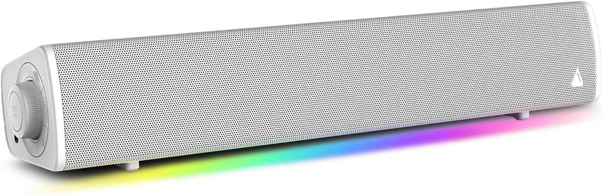 Compacte Soundbar - Gaming Geluid - Film en Games - SuperWide Technologie - 24W Piekvermogen - Wit