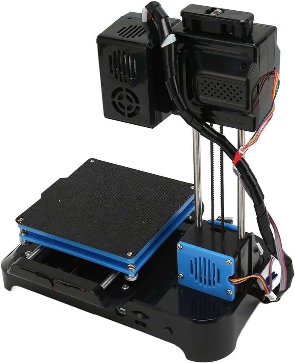 Mini 3D Printer - Desktop Printer - Creatief Hobbyen - Stille Printmodus - 100x100x100mm Bouw - Zwart