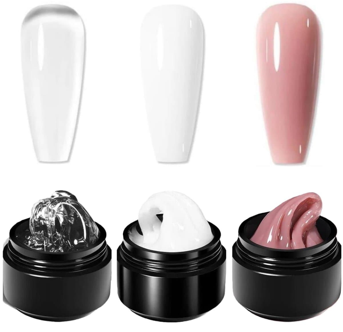 Born Pretty - Builder gel - 3x15 ml - HEMA-vrij - Buildergel - Builder gel nagels - Builder gel set - Builder gel gel nagels - Gelnagels - Gel nagels - Gel voor nagels - Hard gel - Polygel