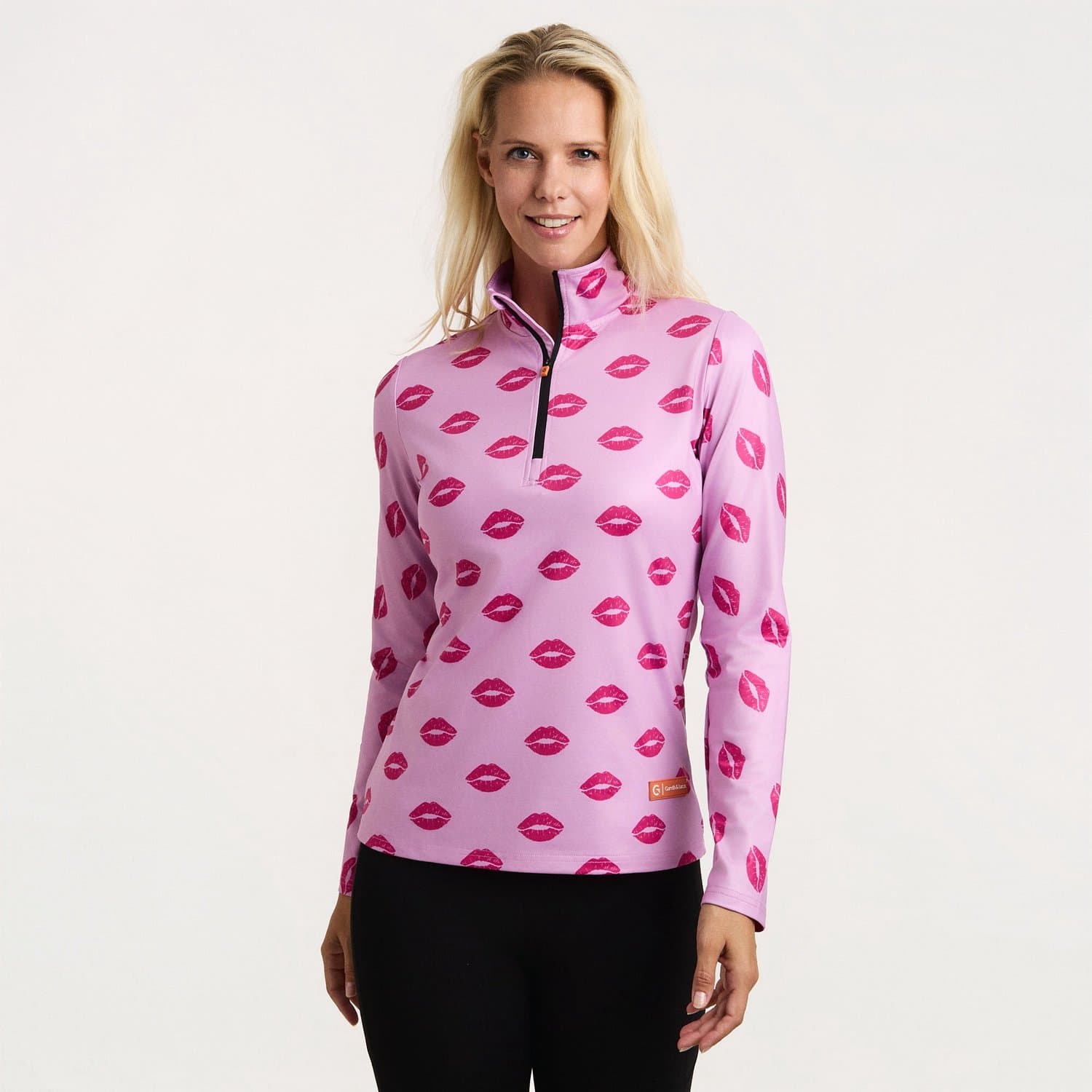 Gareth & Lucas - EVO Skipully Kisses - S - 100% Gerecycled Polyester - Midlayer Sportshirt - Wintersport
