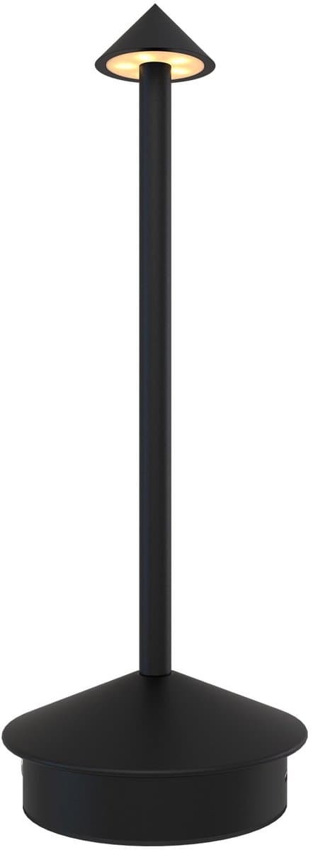 Ledvion - Oplaadbare Tafellamp Alba - LED - Zwart - Dimbaar - IP20 - USB
